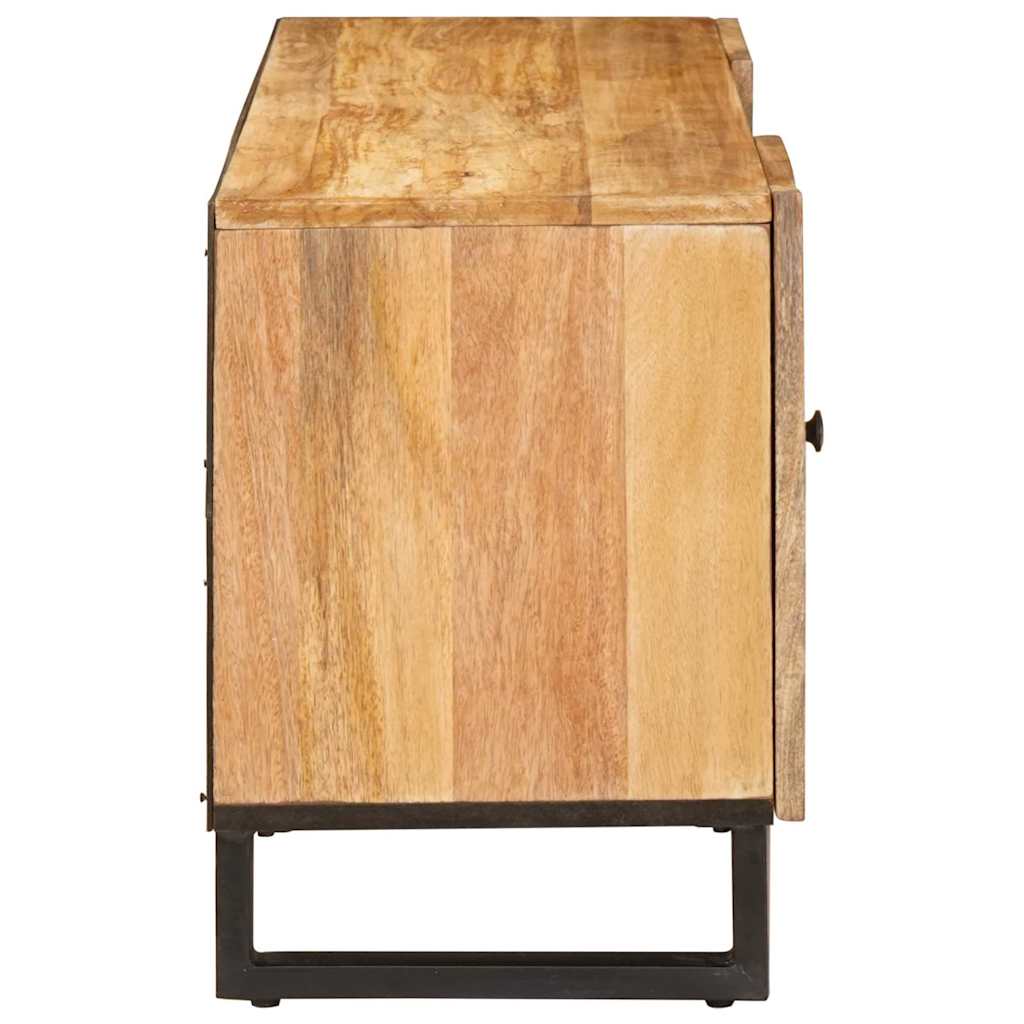 vidaXL TV-Schränk mit Speicher Braun 105 x 33 x 46 cm Massivholz Mango