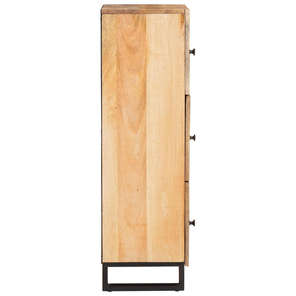 vidaXL Highboard mit Speicher Braun 90 x 33 x 75 cm Massivholz Mango