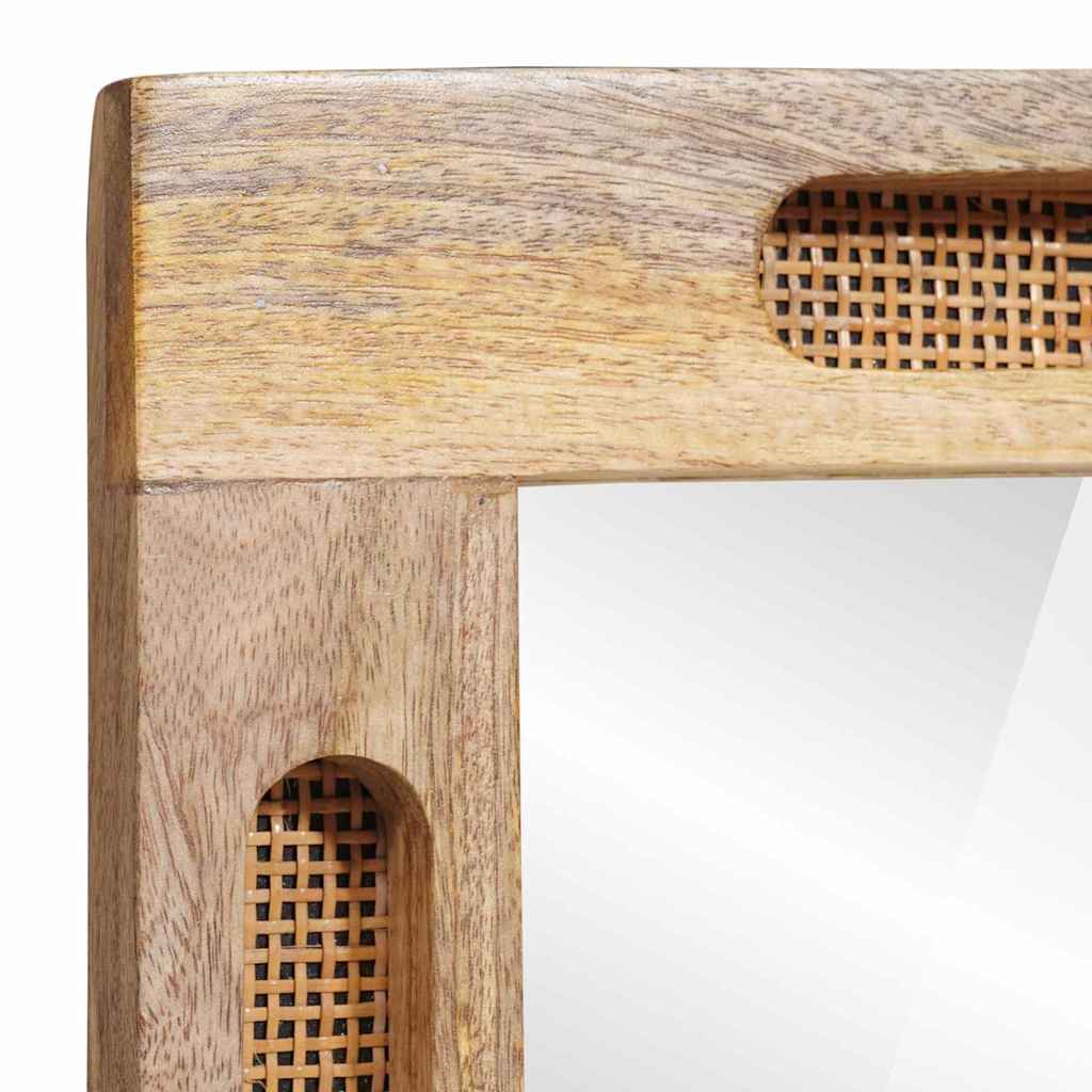 vidaXL Badezimmer Spiegel Braun 50 x 2,5 x 70 cm Massivholz Mango
