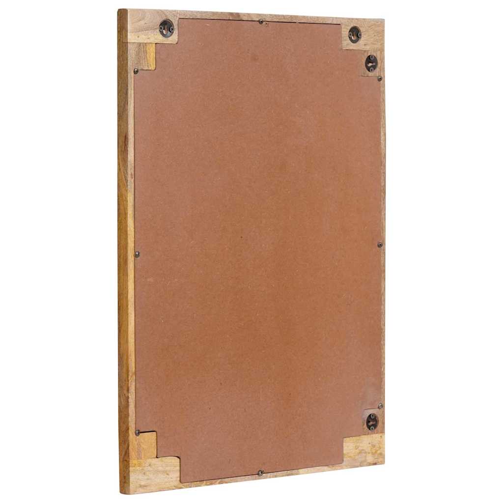 vidaXL Badezimmer Spiegel Braun 50 x 2,5 x 70 cm Massivholz Mango