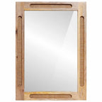 vidaXL Badezimmer Spiegel Braun 50 x 2,5 x 70 cm Massivholz Mango