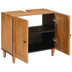 vidaXL Badezimmerschrank Wandmontiert Hellbraun 62 x 33 x 58 cm