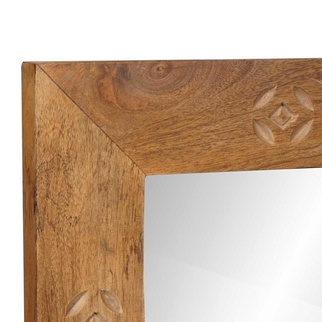 vidaXL Wandspiegel Rechtwinklig 70 x 50 cm Ingenieurholz und Glas