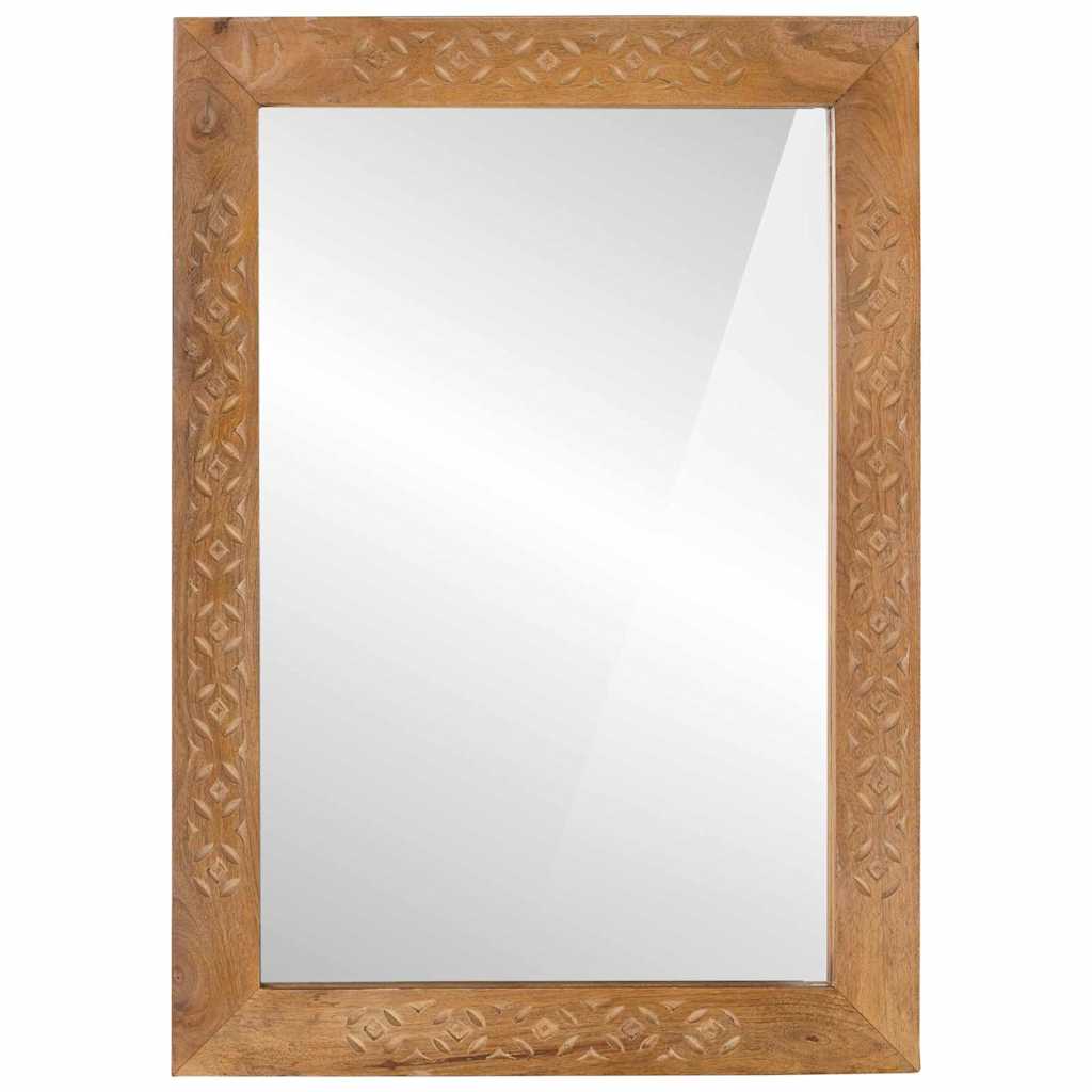 vidaXL Wandspiegel Rechtwinklig 70 x 50 cm Ingenieurholz und Glas