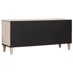 vidaXL TV-Schränk Bleached White 100 x 33 x 46 cm Massivholz Mango