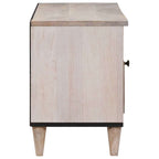 vidaXL TV-Schränk Bleached White 100 x 33 x 46 cm Massivholz Mango