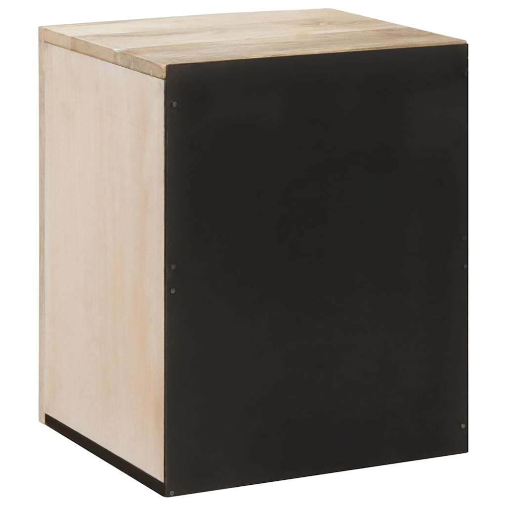 vidaXL Badezimmerschrank mit Tür Weiß 38 x 33 x 48 cm Holzwerkstoff