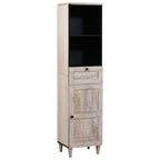 vidaXL Badezimmerschrank mit Regal Weiß 38 x 33 x 160 cm Holzwerkstoff