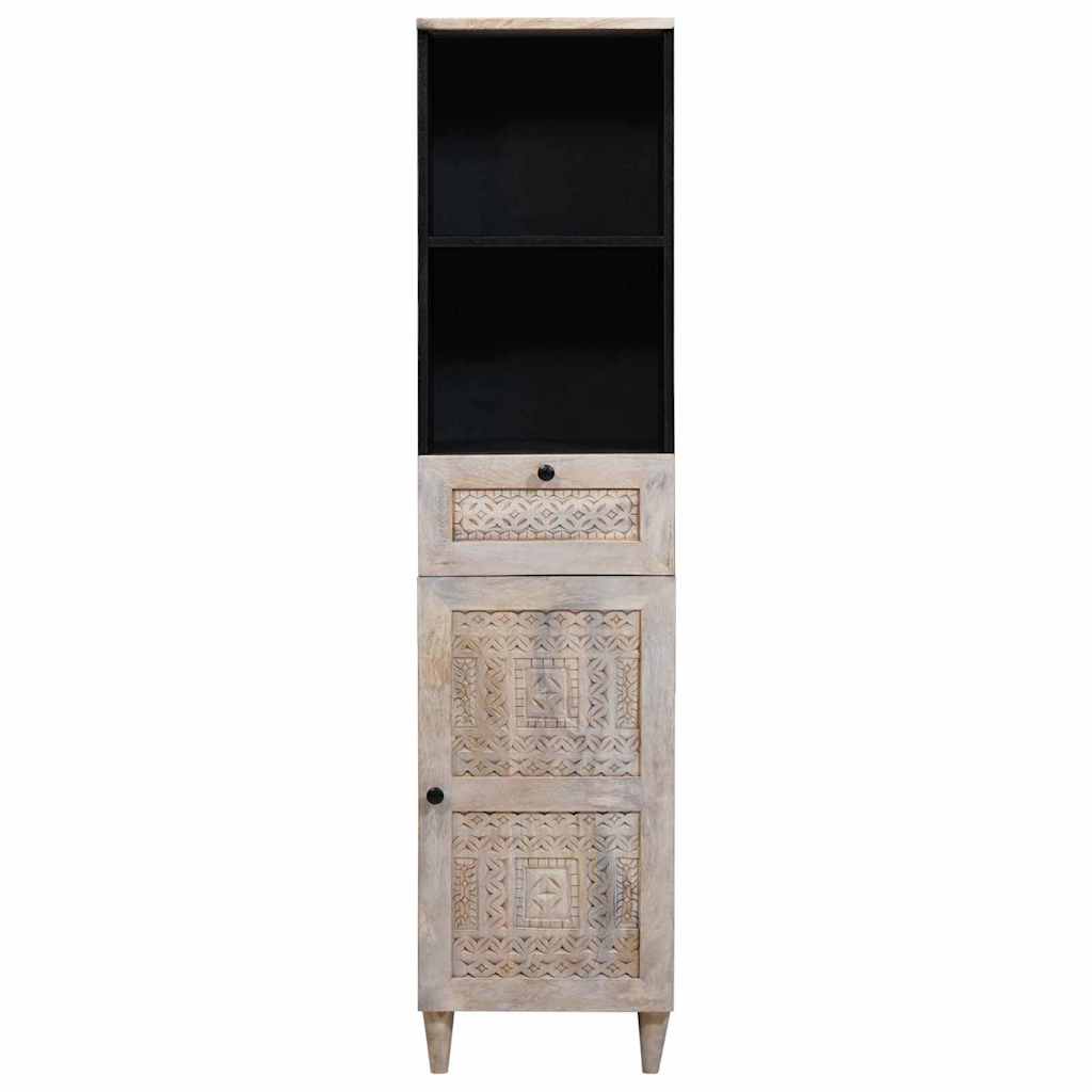 vidaXL Badezimmerschrank mit Regal Weiß 38 x 33 x 160 cm Holzwerkstoff