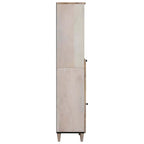 vidaXL Badezimmerschrank mit Regal Weiß 38 x 33 x 160 cm Holzwerkstoff