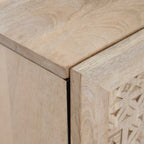 vidaXL Sideboard Bleached White 40 x 33 x 75 cm Massivholz Mango