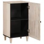 vidaXL Sideboard Bleached White 40 x 33 x 75 cm Massivholz Mango