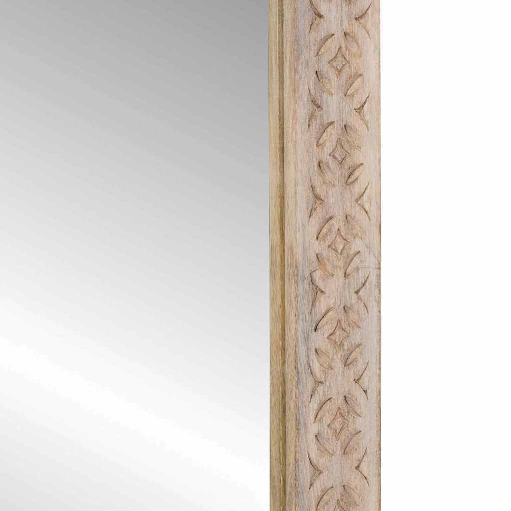 vidaXL Wandspiegel Bleached White 70 x 50 cm Ingenieurholz und Glas