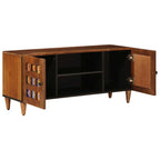 vidaXL TV-Schränk mit Regal Walnuss 105 x 33 x 46 cm Massivholz Mango