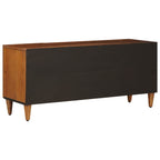 vidaXL TV-Schränk mit Regal Walnuss 105 x 33 x 46 cm Massivholz Mango