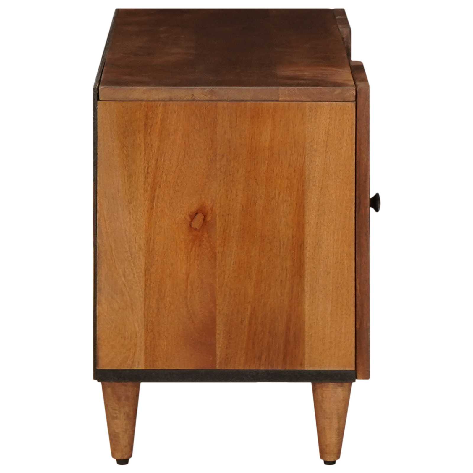 vidaXL TV-Schränk mit Regal Walnuss 105 x 33 x 46 cm Massivholz Mango