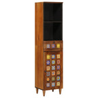vidaXL Badezimmerschrank mit Schubladen Walnuss 38 x 33 x 160 cm
