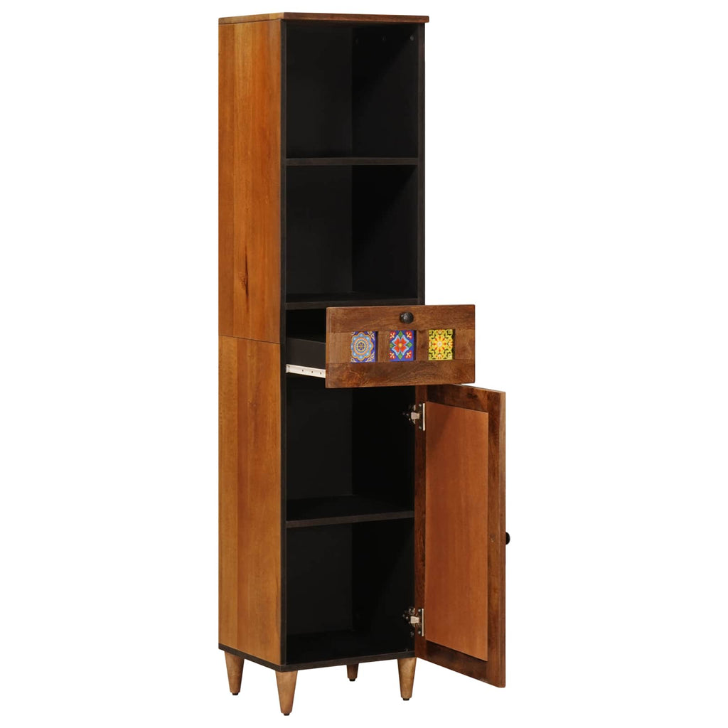 vidaXL Badezimmerschrank mit Schubladen Walnuss 38 x 33 x 160 cm