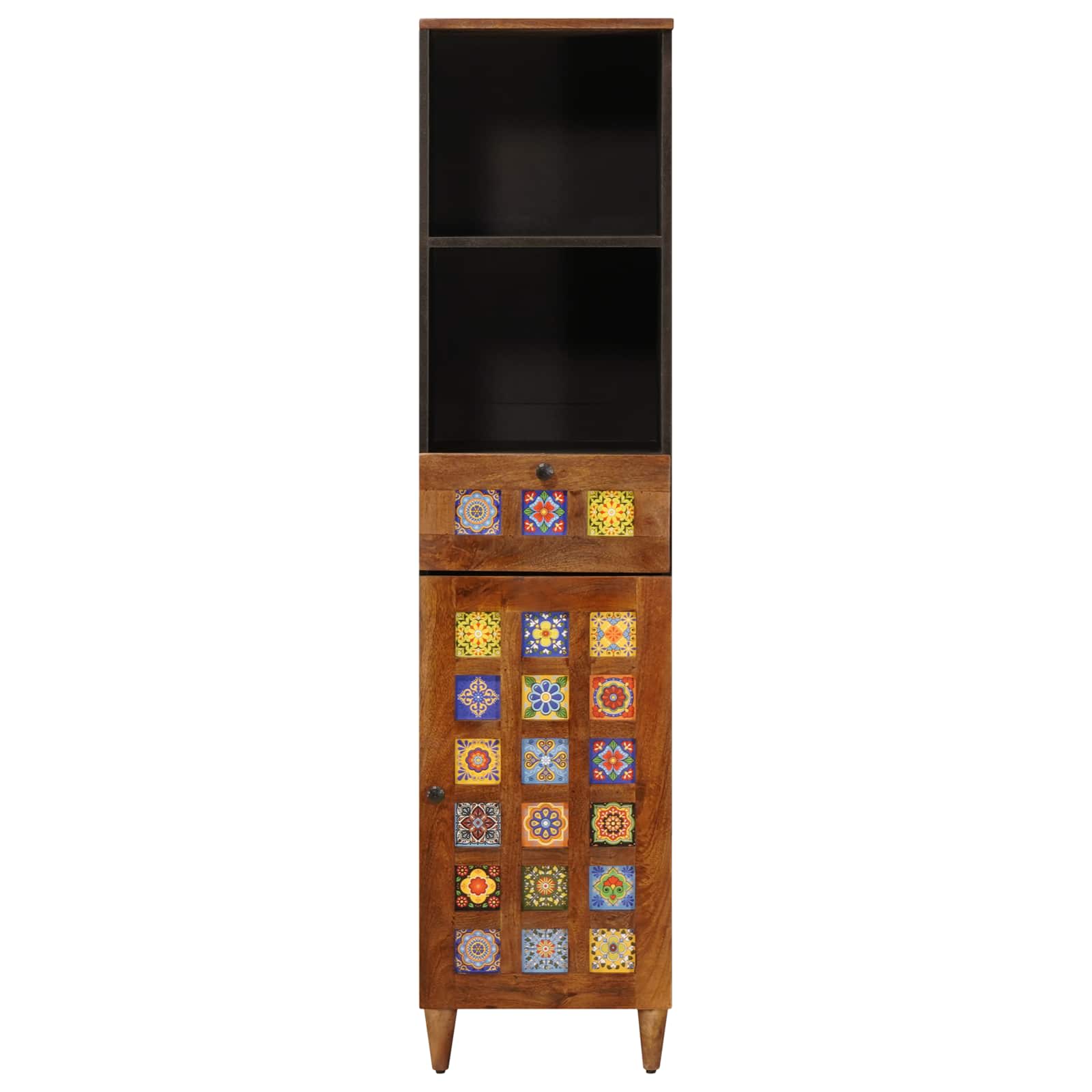 vidaXL Badezimmerschrank mit Schubladen Walnuss 38 x 33 x 160 cm