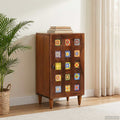 vidaXL Sideboard mit Speicher Walnuss 40 x 33 x 75 cm Massivholz Mango