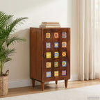 vidaXL Sideboard mit Speicher Walnuss 40 x 33 x 75 cm Massivholz Mango