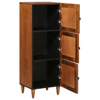 vidaXL Highboard mit Tür Walnuss 40 x 33 x 110 cm Massivholz Mango