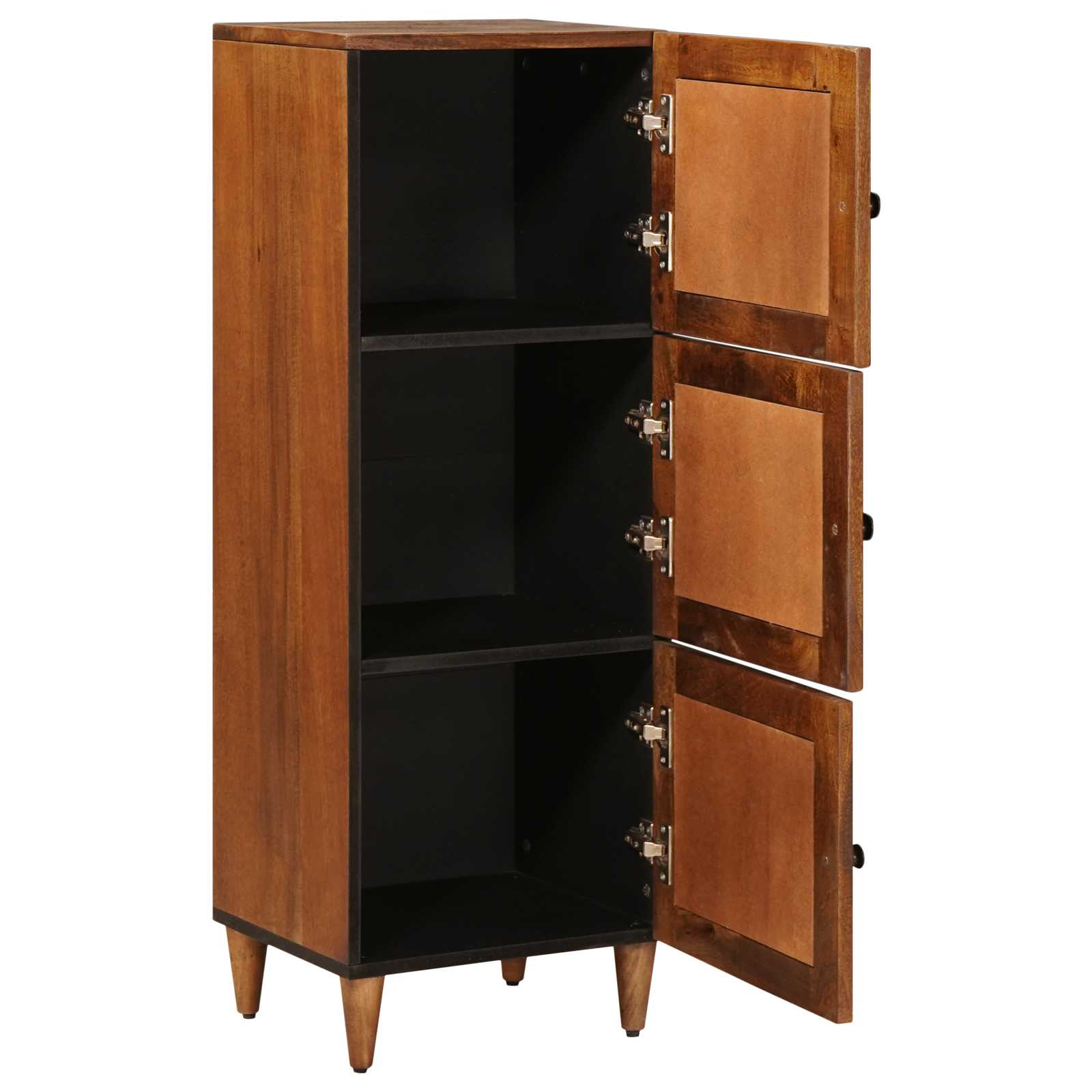 vidaXL Highboard mit Tür Walnuss 40 x 33 x 110 cm Massivholz Mango