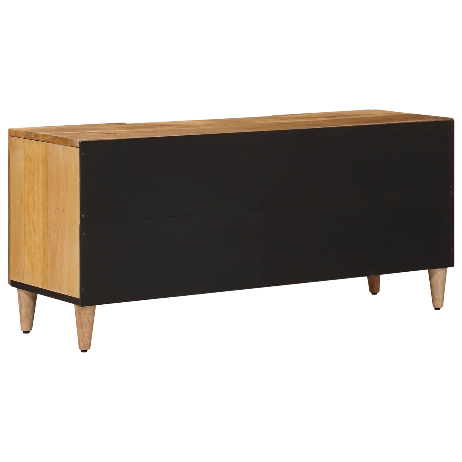 vidaXL TV-Schränk mit Tür Natur 105 x 33,5 x 46 cm Massivholz Mango