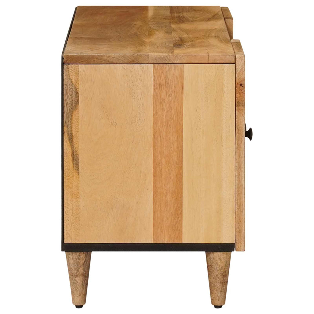 vidaXL TV-Schränk mit Tür Natur 105 x 33,5 x 46 cm Massivholz Mango