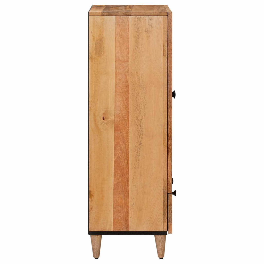 vidaXL Highboard mit Tür Natur 60 x 33,5 x 100 cm Massivholz Mango