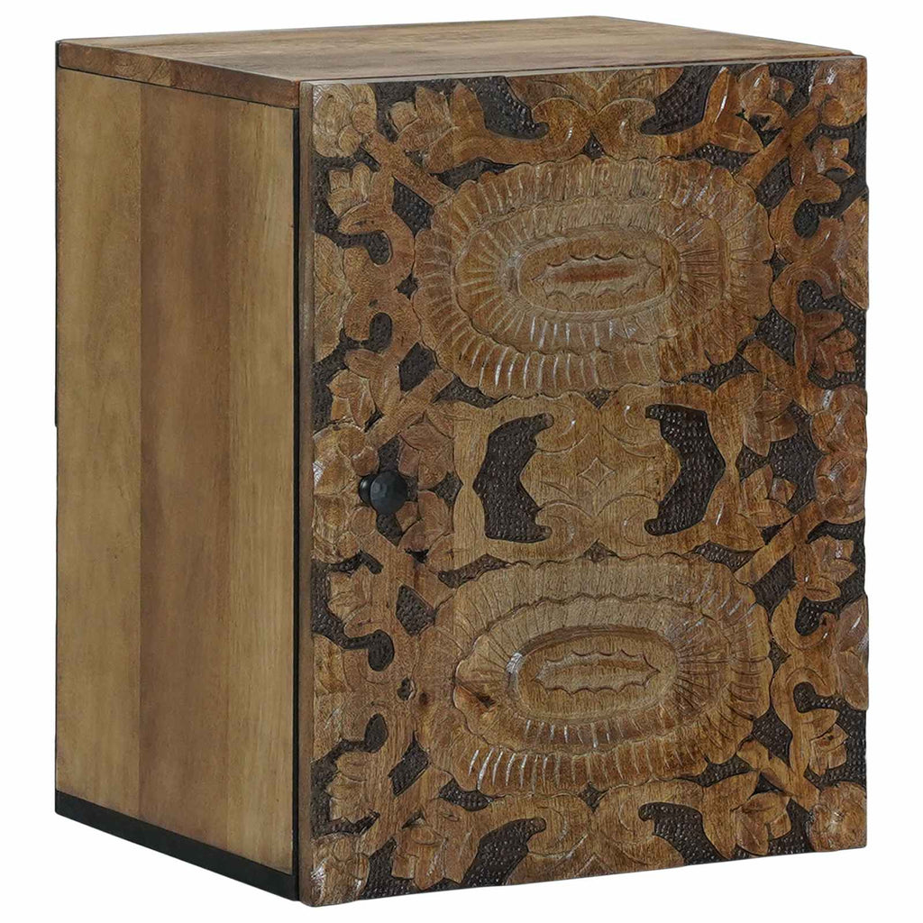 vidaXL Badezimmer Hängeschrank mit Speicher Braun 38 x 33,5 x 48 cm
