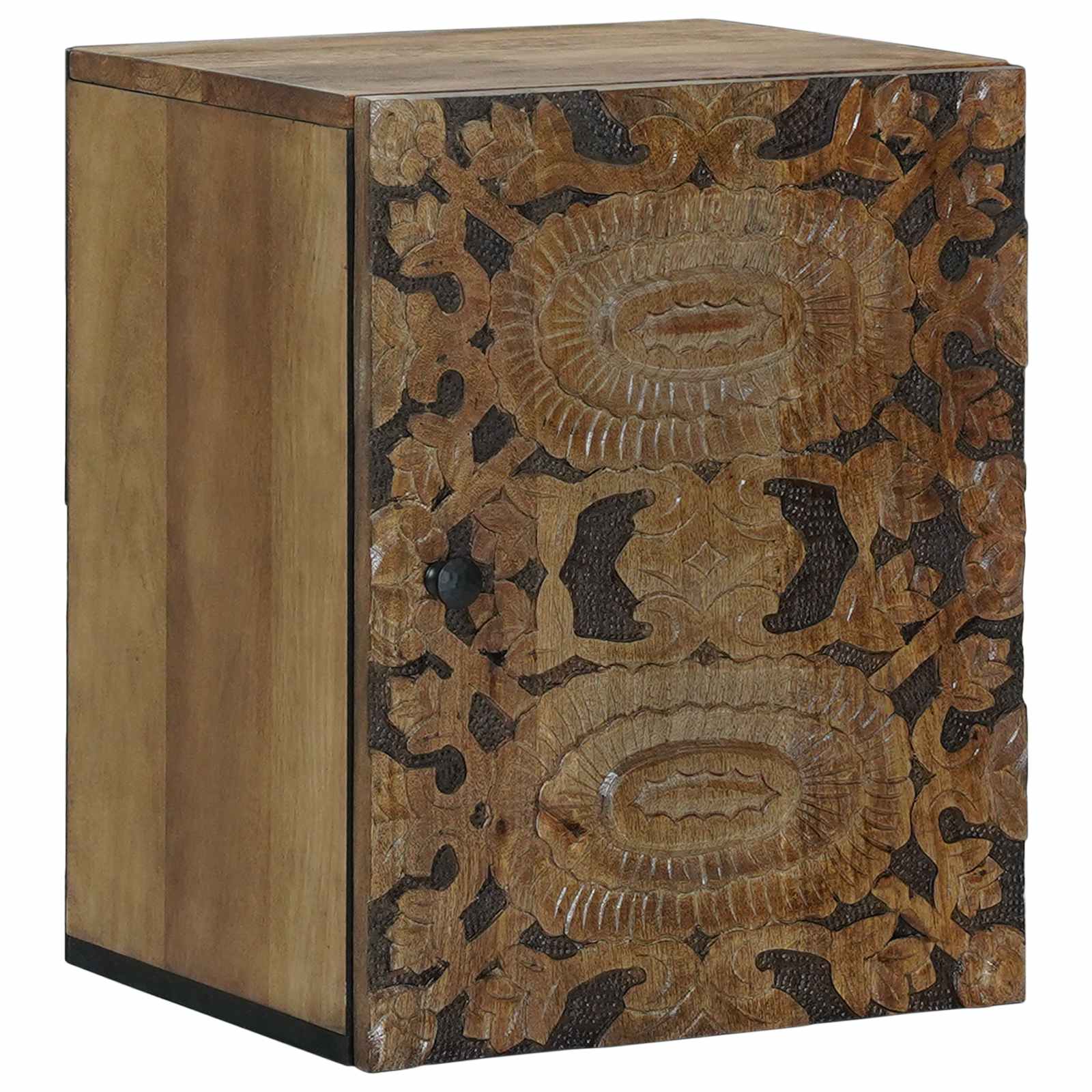 vidaXL Badezimmer Hängeschrank mit Speicher Braun 38 x 33,5 x 48 cm