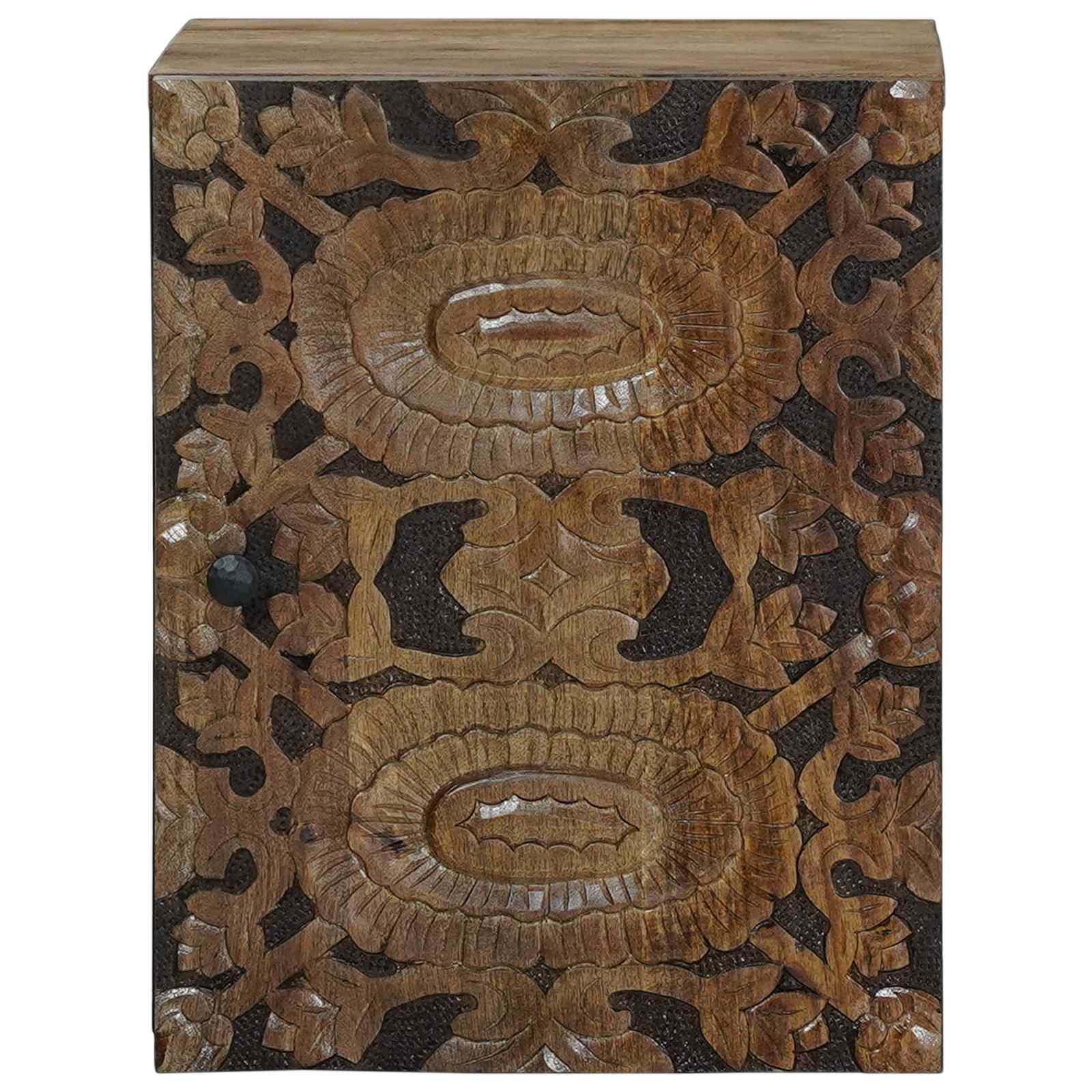 vidaXL Badezimmer Hängeschrank mit Speicher Braun 38 x 33,5 x 48 cm