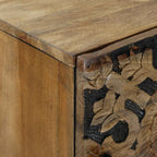 vidaXL Hochschrank mit Regal Braun 40 x 33,5 x 110 cm Massivholz Mango
