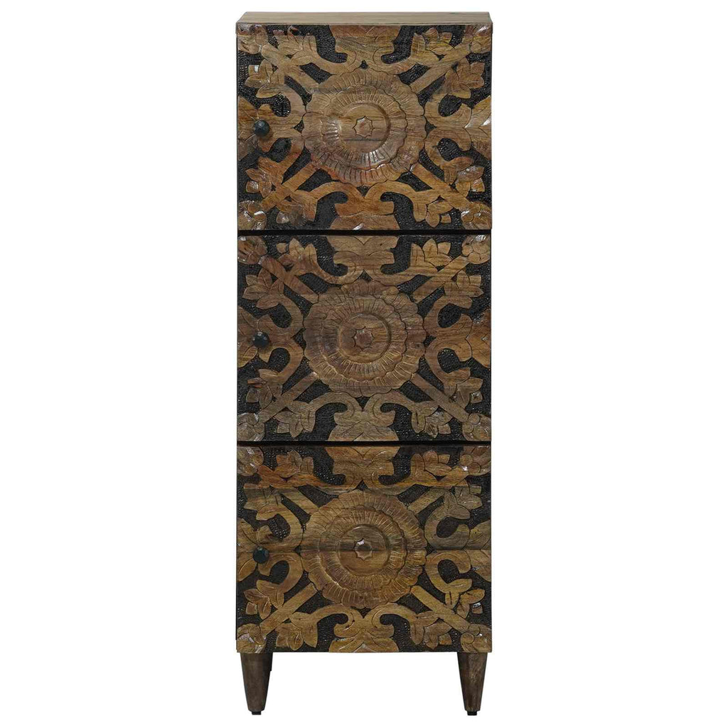 vidaXL Hochschrank mit Regal Braun 40 x 33,5 x 110 cm Massivholz Mango