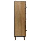 vidaXL Hochschrank mit Regal Braun 40 x 33,5 x 110 cm Massivholz Mango