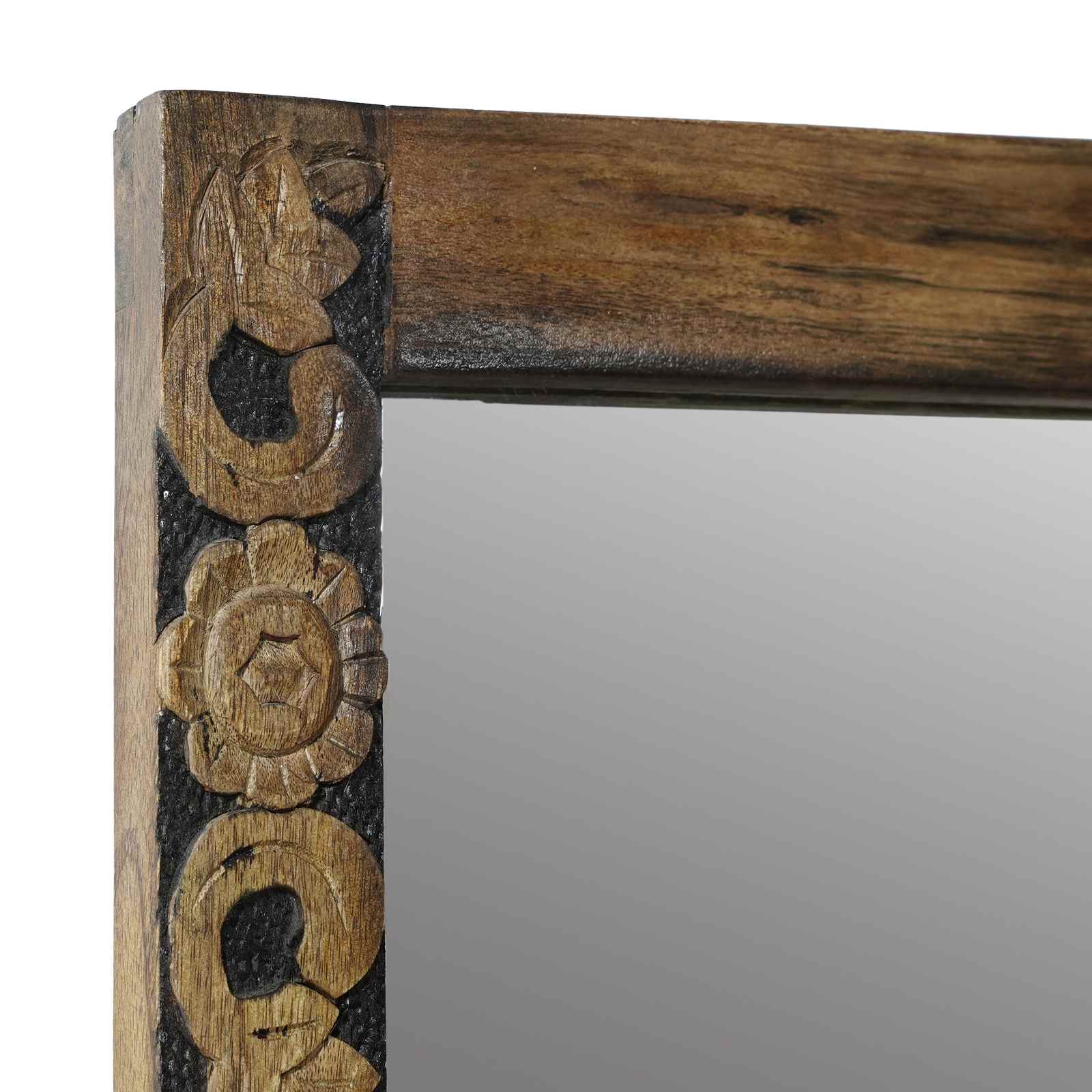 vidaXL Wandspiegel Walnussbraun 70 x 50 cm Holzwerkstoff und Glas