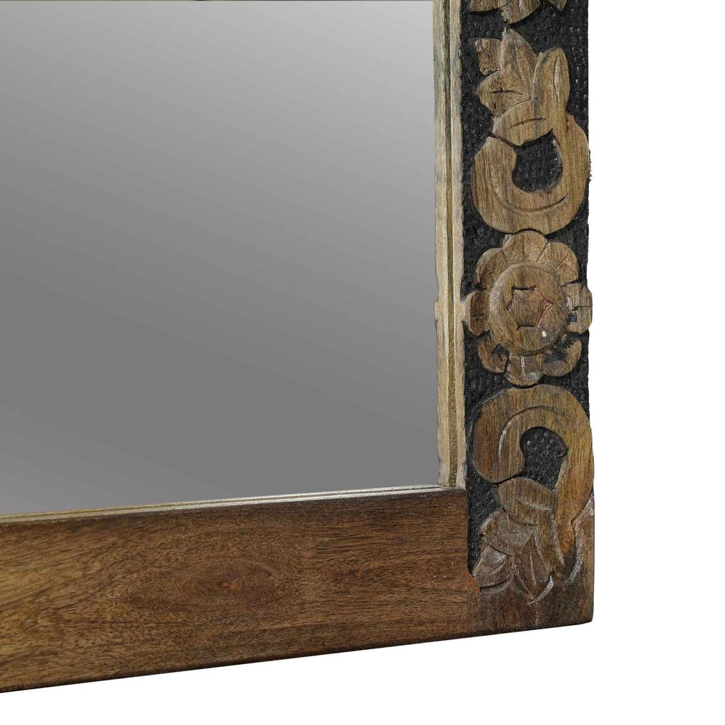 vidaXL Wandspiegel Walnussbraun 70 x 50 cm Holzwerkstoff und Glas