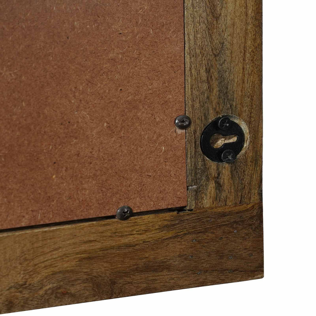 vidaXL Wandspiegel Walnussbraun 70 x 50 cm Holzwerkstoff und Glas