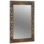 vidaXL Wandspiegel Walnussbraun 70 x 50 cm Holzwerkstoff und Glas