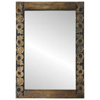 vidaXL Wandspiegel Walnussbraun 70 x 50 cm Holzwerkstoff und Glas