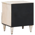 vidaXL Bettkasten mit Schubladen Weiß 40 x 33 x 46 cm Massivholz Mango