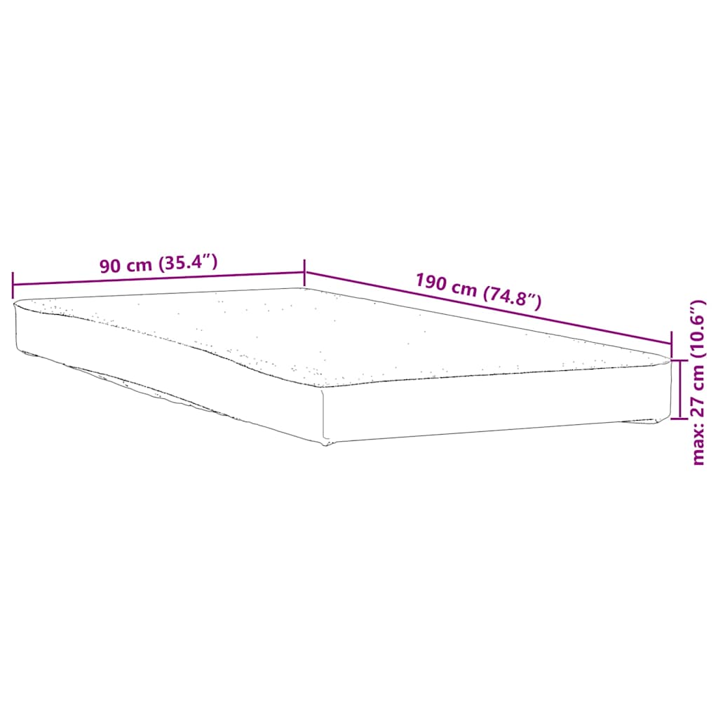 vidaXL Matratzenschoner Weiß 90x190 cm Wasserdicht
