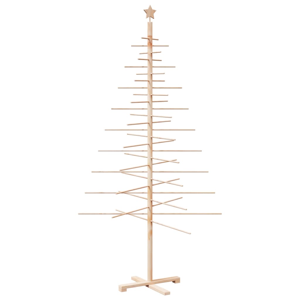 vidaXL Weihnachtsbaum Holz zum Schmücken 210 cm Massivholz Kiefer