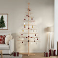 vidaXL Weihnachtsbaum Holz zum Schmücken 210 cm Massivholz Kiefer