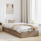 vidaXL Ottoman-Bett ohne Matratze Cappucino 100x200cm Kunstleder
