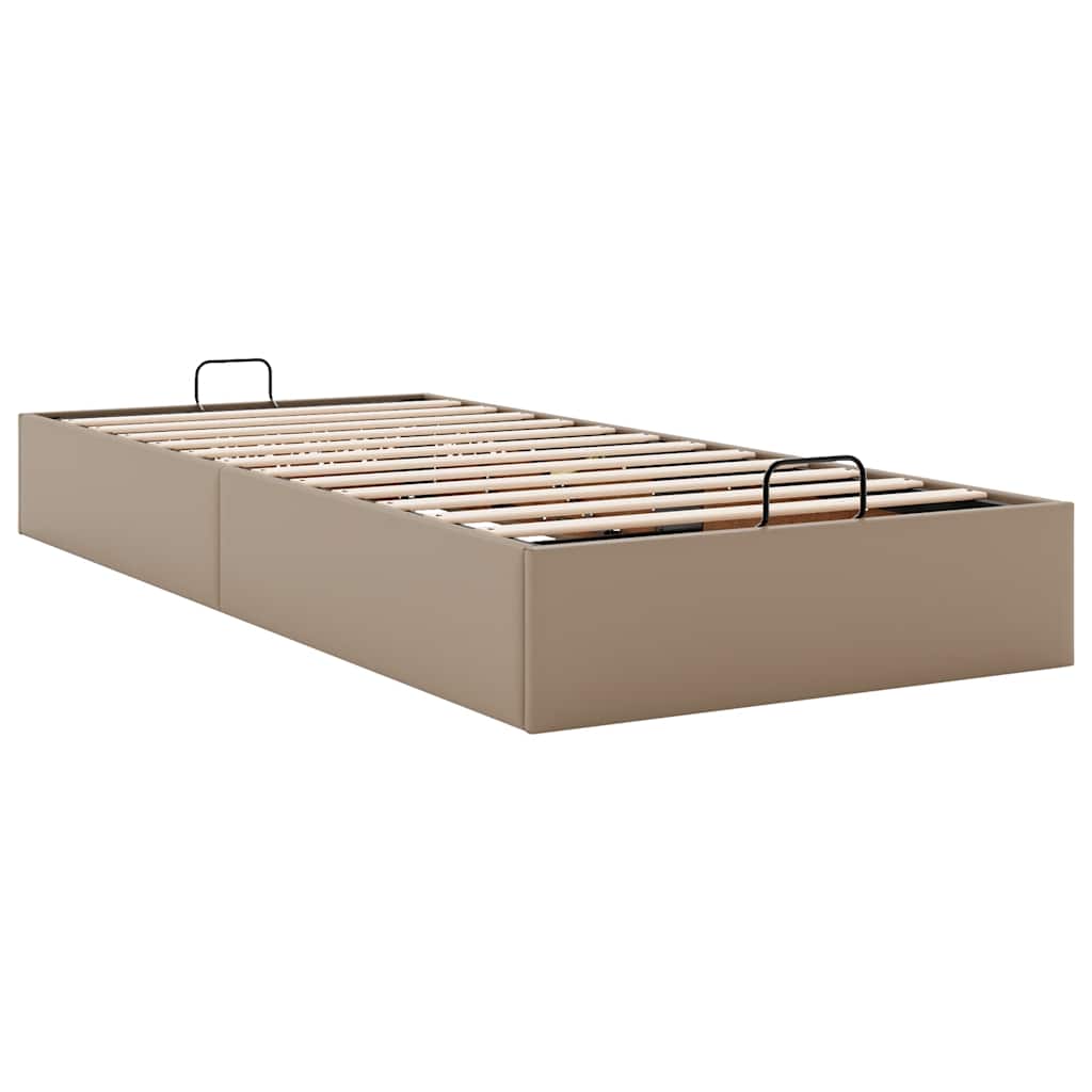 vidaXL Ottoman-Bett ohne Matratze Cappucino 100x200cm Kunstleder