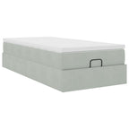 vidaXL Ottoman-Bett mit Matratze Hellgrau 80x200 cm Samt