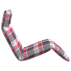 vidaXL Sonnenliege Klappbar Rot Karomuster 175x54x8,5 cm Oxford-Gewebe
