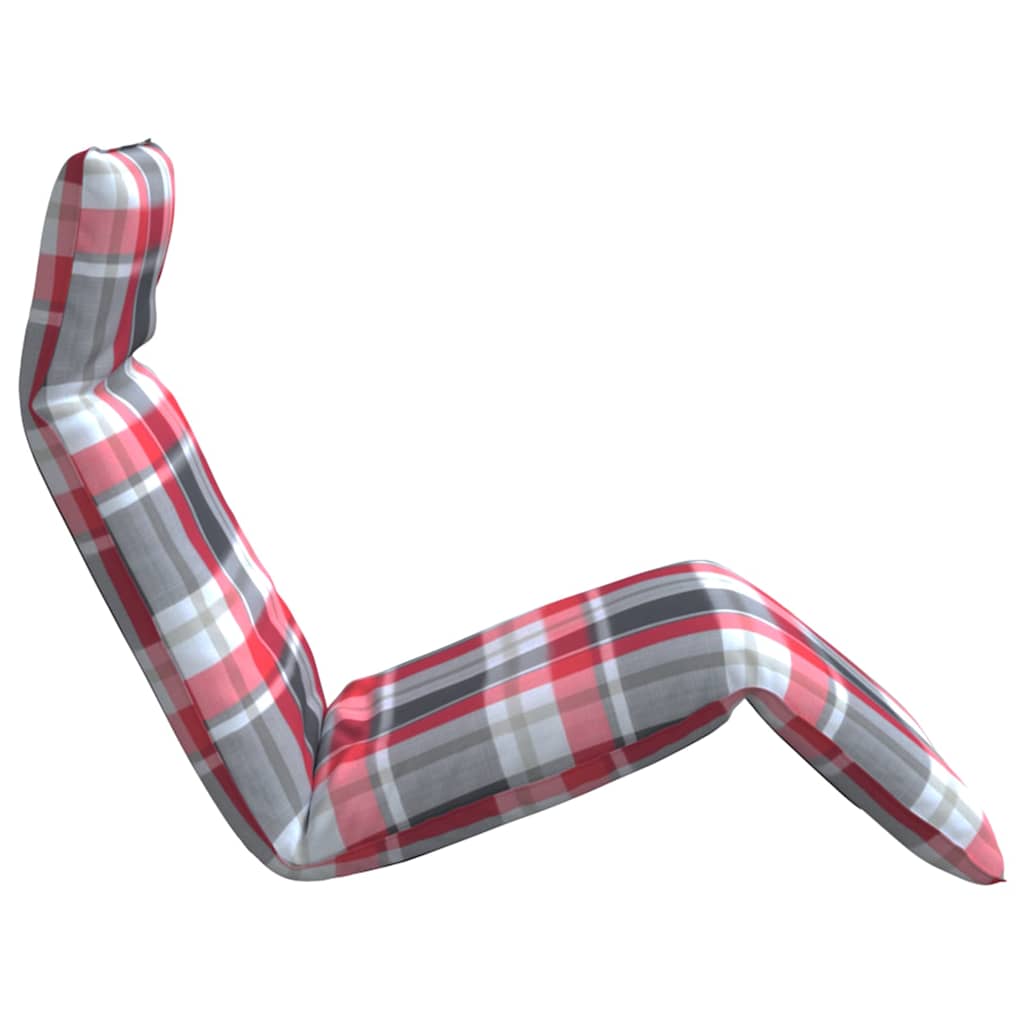 vidaXL Sonnenliege Klappbar Rot Karomuster 175x54x8,5 cm Oxford-Gewebe